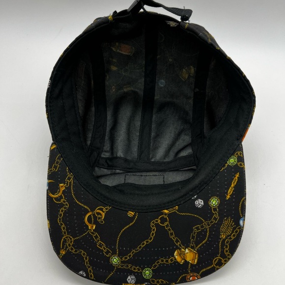 Vans Black Cap with Orange and Gold Ball & Chain Print One Size - Picture 6 of 8